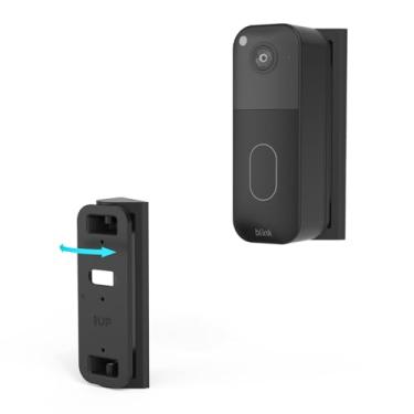 Imagem de Placa de parede de montagem de ângulo ajustável compatível com campainha de vídeo Blink (2ª geração) - Montagem em cunha ajustável de 35° a 55° para câmera Blink Doorbell (preto)