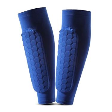 Imagem de Caneleiras de futebol para meninos, mangas de EVA anticolisão de favo de mel, secagem rápida para todas as idades