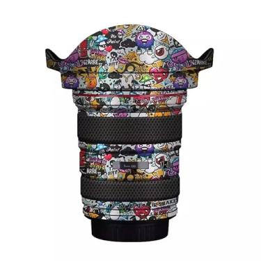 Imagem de Adesivo para câmera EF 17-40 4 com tampa de lente antiarranhões para Canon EF 17-40 mm F4 Adesivo de película protetora (Graffiti White)