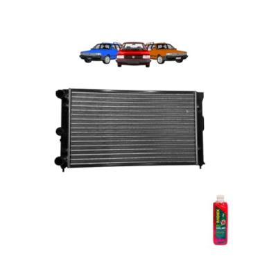 Imagem de Kit Radiador VW Santana e Versailles 1.8 1991 a 1994 com Aditivo Radiador Radiex R1952 Rosa