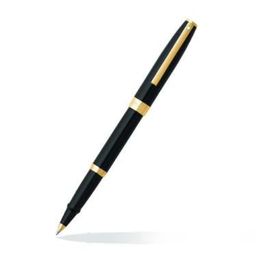 Imagem de Sheaffer Caneta esferográfica preta brilhante Sagaris com acabamento dourado