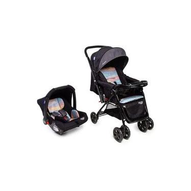 Imagem de Carrinho com Bebê Conforto Travel System Reverse Duo Preto Onda - Cosco