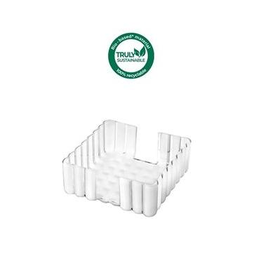 Imagem de Porta-guardanapo quadrado em bio plástico Guzzini Dolcevita 19,6x8,4cm pérola