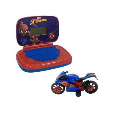 Imagem de Kit Homem-Aranha - Laptop Infantil Bilíngue + Moto Roda Livre Webcycle