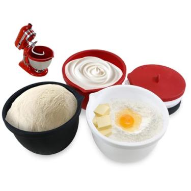 Imagem de Forros de silicone para batedeira de cabeça inclinada KitchenAid 4,5 Qt, inodoro, mais espesso, resistente ao frio/calor e antiaderente, fácil de limpar, serve para tigela de mistura de 4,5 litros