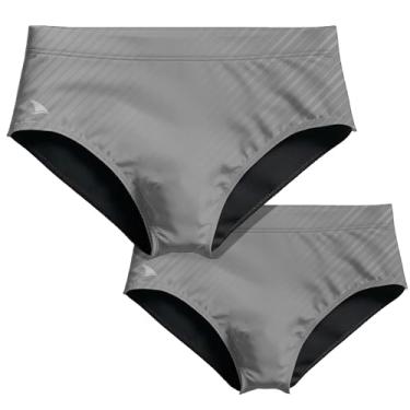 Imagem de COMBO PAI E FILHO PAR SUNGAS STRIPES COM FORRO E PROTEÇÃO UV 50+ KAUNA CORES (Cinza, G e 10)