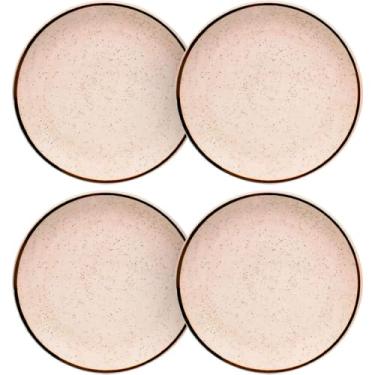 Imagem de Jogo de Pratos de Porcelana Sobremesa Brisa 18,5cm 4 peças - Oxford