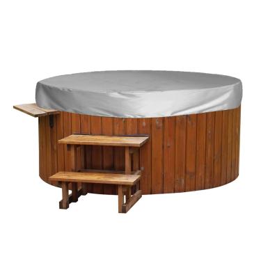 Imagem de GOTOTOP Tampa Redonda da Banheira de Hidromassagem, Capa de Spa Ao Ar Livre 190 Protetor de Banheira de Hidromassagem de Poliéster de Prata para Ao Ar Livre (Cinza #11)