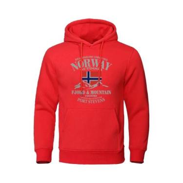 Imagem de Moletom Casual Oversize Para Homens E Mulheres, Moda Norueguesa Fjord,