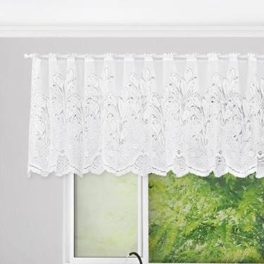 Imagem de Cortina De Renda Jackard Veneza Cor Branco - Beija Flor