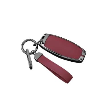 Imagem de Capa de chave remota de carro de liga compatível com BYD Atto 3 Han EV Dolphin Lied Tang Dm Qin PLUS Song Pro MAX Yuan Protetor Chaveiro(A 5-2 Red)