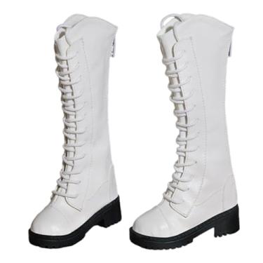 Imagem de menolana Sapatos e botas para figuras de ação em escala 1/3, acessórios de fantasia estilosos e modernos em miniatura para bonecos de 60 cm (24 polegadas), Branco