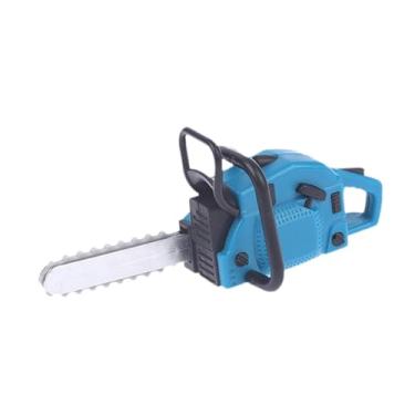 Imagem de Luwecf Cortador de Grama em Escala 1/12, Acessórios DIY, Miniatura de Ferramenta de Paisagismo para Exibição em Vitrines, Artesanato, Presente, Motosserra Azul