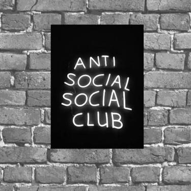 Imagem de Placa Decorativa Anti Social Social Club 18X27Cm