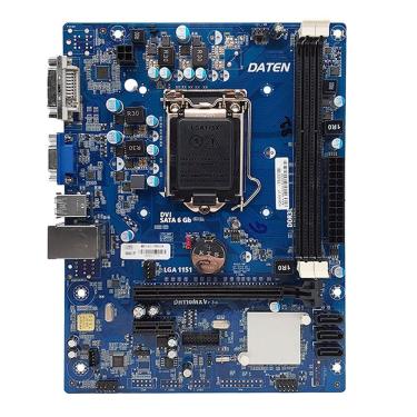 Imagem de Placa Mãe Daten H110m, Oem, Intel 6ª E 7º Geração, Ddr3, Vga, Dvi, Lga1151