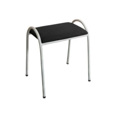 Imagem de Banqueta Banco Banquinho Cozinha Industrial Suede Mavie Cor:Preto - Lo