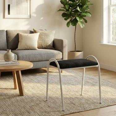 Imagem de Banqueta Banquinho De Ferro Pequena 50 cm Altura Mavie Cor:Preto - Loj