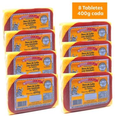 Imagem de Kit com 8 Doces de Leite c/ Goiabada Tablete Doces Uai 400g