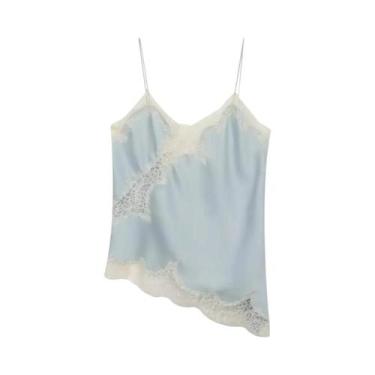 Imagem de Camisola Feminina Sem Mangas Com Renda E Decote Ombro a Ombro, Top Sex