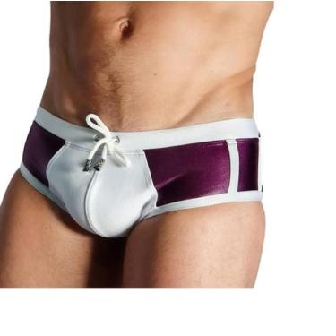 Imagem de Sunga slip lilás com detalhe em branco - AA COLLECTION CURITIBA, Lilás