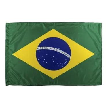 Imagem de Bandeira Do Brasil Grande 1,50x0,90cm para bastao metro Poli - Congrat