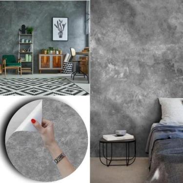 Imagem de Papel De Parede Cimento Queimado Autocolante 10 Metros Cime - Congratu