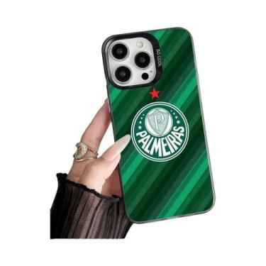 Imagem de Capa Verde Para iPhone Apple 11 12 13 14 15 16 pro Max plus Com Design