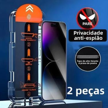 Imagem de Protetor De Tela De Vidro Temperado Anti-Espião Para iPhone 15 14 13 1