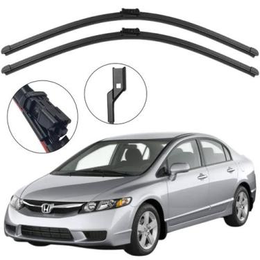 Imagem de Kit Palheta Dianteira New Civic 2007 a 2011 Limpador de Parabrisa de S