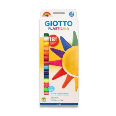 Imagem de Massa Modelar Plastilina Giotto 18 Cores
