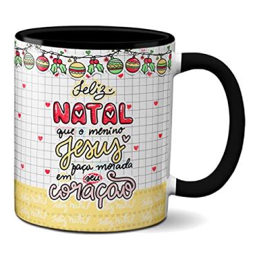Imagem de Caneca Que O Menino Jesus Faça Morada No Seu Coração Natal (Preta)