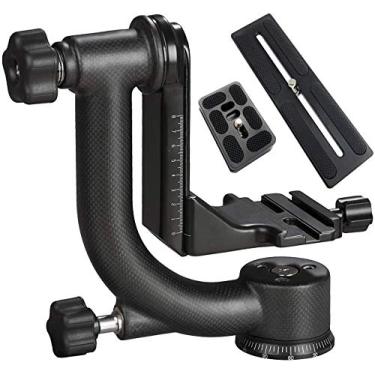 Imagem de Movo GH800 MKII Cabeça de Tripé Gimbal Profissional de Fibra de Carbono com Pratos de Liberação Rápida Arca-Swiss Longo e Curto – Para Fotografia de Pássaros/Animais Selvagens