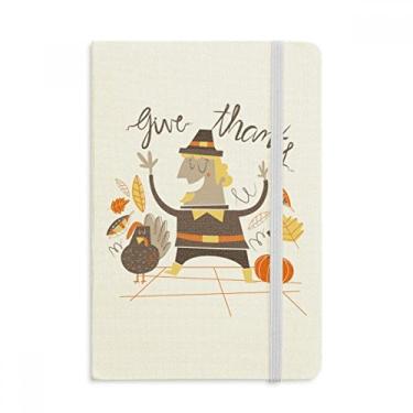Imagem de Caderno de Dia de Ação de Graças, desenho animado, capa dura de tecido, diário clássico