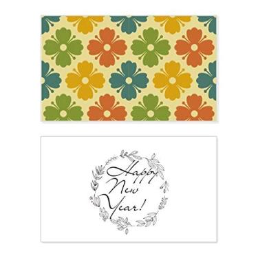 Imagem de Flores cor doce pétalas de grama ano novo festival felicitações cartão Bless mensagem presente