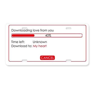 Imagem de DIYthinker Etiqueta de aço inoxidável para decoração de placa de licença Download Your Love da Programmer