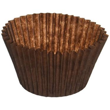Imagem de Forros de cupcake de papel marrom – FEITO NOS EUA – Copos canelados para cupcake para assar muffins, grau alimentício, inodoro, antiaderente, serve para panelas padrão, 2 x 1 1/4-500 pc.