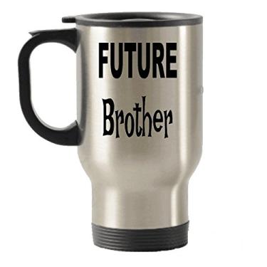 Imagem de Future Brother Gifts – Caneca de viagem Future Brother – Copos isolados para viagem – Ideias de presente para irmão – ou presente de mordaça – para aniversário