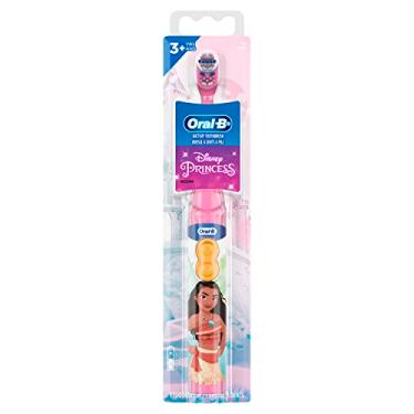Imagem de Oral-B Escova de dentes infantil com bateria Moana da Disney, cerdas macias, para crianças a partir de 3 anos