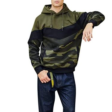 Imagem de Chinelo masculino quente masculino casual com zíper capuz emenda tamanho grande suéter jaqueta chinelo meias animais, Camuflagem, G