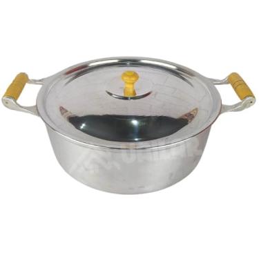 Imagem de Panela Caçarola n°30 cm Grande Alumínio Batido Grosso Fundido 6,55 Litros