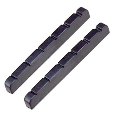 Imagem de Baosity Pacote com 2 porcas de guitarra elétrica com fenda para substituição de violão, preta