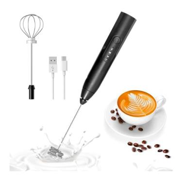Imagem de Mini Mixer Misturador Batedor de Bebidas Ovos whey Suco Fuê Fouet Batedeira Portátil Elétrico Recarregável Usb 3 Velocidades Forte Linha Premium - Orbitecom