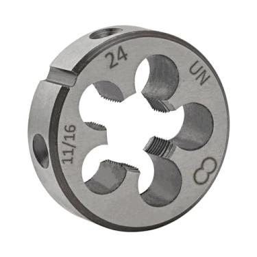 Imagem de Aceteel 11/16" - 24 UNEF molde redondo, matriz de rosca para máquina de mão direita 11/16" x 24" UNEF