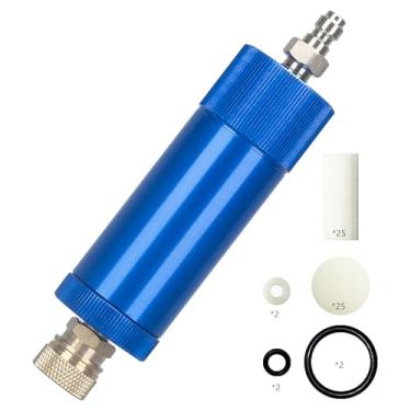 Imagem de HMKUGO Filtro de ar de bomba manual PCP de 30 MPA, separador de água de óleo com conexão rápida fêmea e macho de 8 mm para bomba de compressor de ar de alta pressão