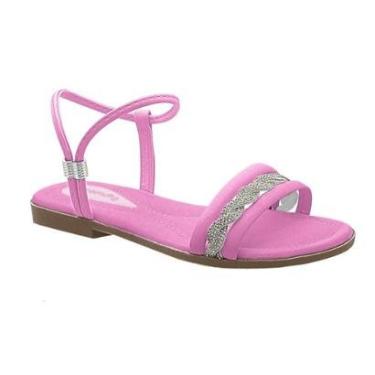 Imagem de Sandália Infantil Rasteira Amarilis Pink Pé com Pé 37212-053-Feminino