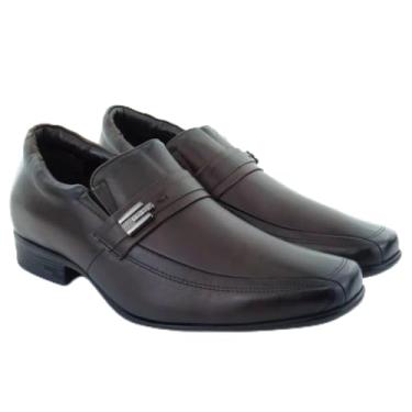 Imagem de Sapato Social Couro Masculino Jota Pe Grow Air Winne Marrom Cor:Marrom;Tamanho:42