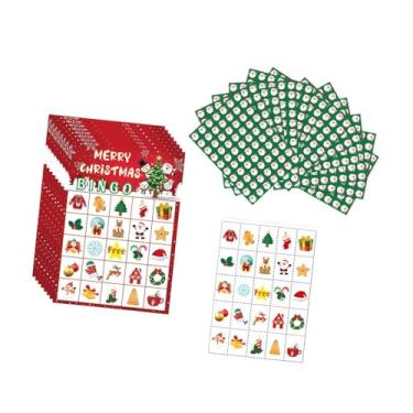 Imagem de shamjina Cartões de Bingo de Férias e Inverno 24 Cartões de Jogo de Bingo de Natal Jogos de Bingo para Família Cartões para Festa Jogos de Cartas Sala de Aula