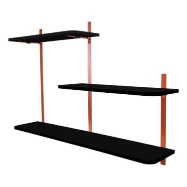 Imagem de Nicho Prateleira Parede Leeds Decoração - Loja da Isa, Cobre/Preto
