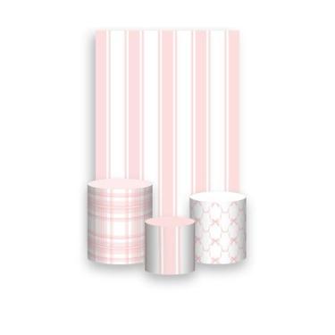 Imagem de Painel De Festa Vertical 1,50 x 2,20 + Trio De Capas Cilindro - Listra