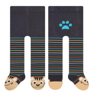 Imagem de Meia Calça Bebê Ceroula Menino  Algodão Selene 9003, P, Cinza, Masculi